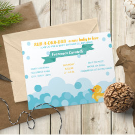 Rubber Duck Baby shower Uitnodiging