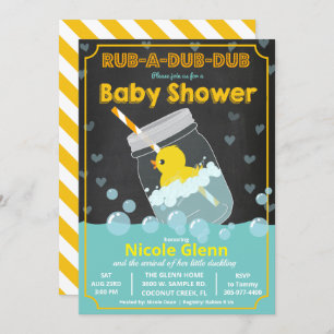 Rubber Duck Baby shower Uitnodiging