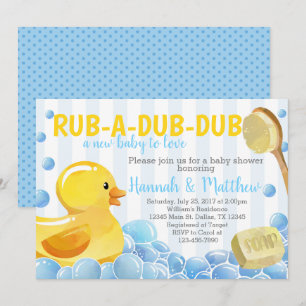 Rubber Duck Baby shower Uitnodiging