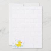 Rubber Duck Baby shower Uitnodiging (Achterkant)