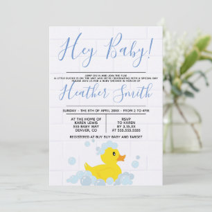 Rubber Duck Baby shower Uitnodiging
