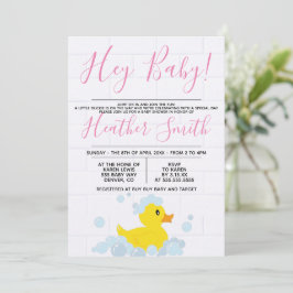 Rubber Duck Baby shower Uitnodiging
