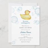 Rubber Duck Baby shower-uitnodiging Kaart (Voorkant)