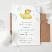 Rubber Duck Baby shower-uitnodiging Kaart