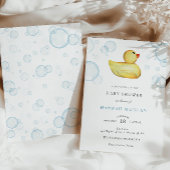 Rubber Duck Baby shower-uitnodiging Kaart