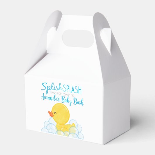 Rubber Duck Baby shower voorkeurskisten Bedankdoosjes (Voorkant Zijde)
