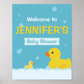 Rubber Duck Baby shower Welkom Poster (Voorkant)