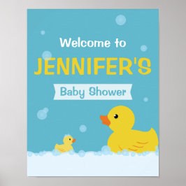 Rubber Duck Baby shower Welkom Poster