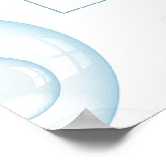 Rubber Duck Baby shower Welkom Poster (Hoek)