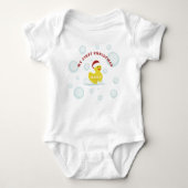 Rubber Duck Baby's Eerste Kerstmis Romper (Voorkant)