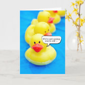 Rubber Duck Birthday Humor Kaart (Gele Bloem)