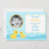 Rubber Duck Birthday Invitations Kaart (Voorkant)