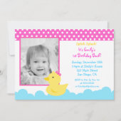 Rubber Duck Birthday Invitations Kaart (Voorkant)