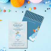 Rubber Duck (Blue) Birthday Party Invitation Kaart