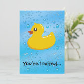 Rubber Duck Blue Bubbles Aangepaste Kinderen Kaart (Staand voorkant)