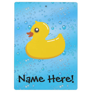 Rubber Duck Blue Bubbles Aangepaste Kinderen Klembord