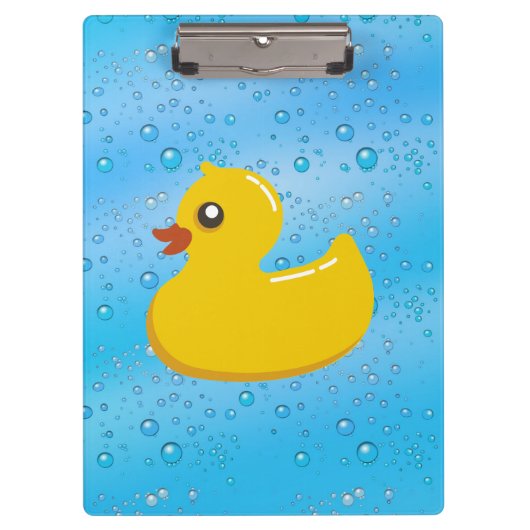 Rubber Duck Blue Bubbles Aangepaste Kinderen Klembord (Voorkant)