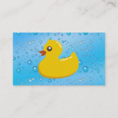 Rubber Duck Blue Bubbles Aangepaste Kinderen Visitekaartje (Achterkant)