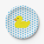 Rubber Duck Blue Dot Paper Bord (Voorkant)