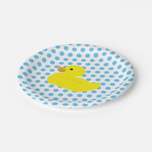 Rubber Duck Blue Dot Paper Bord (Gekanteld)