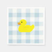 Rubber Duck Blue Gingham patroon Servet (Voorkant)