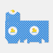 Rubber Duck Blue Polka Dot Baby shower Favor Box Bedankdoosjes (Uitgevouwen)