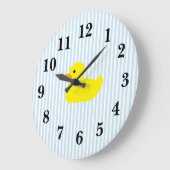 Rubber Duck Blue Stripe Baby Kamer Grote Klok (Hoek)