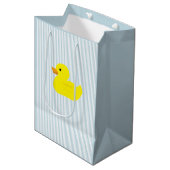 Rubber Duck Blue Stripe Medium Cadeauzakje (Voorkant Gekanteld)