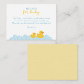 Rubber Duck Boeken voor Baby Kaart | Yellow Ducky  Notitiekaartje (Voorkant / Achterkant)