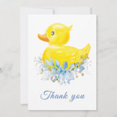  RUBBER DUCK BOY Eerste Verjaardag Kaart (Achterkant)