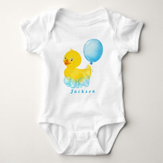 RUBBER DUCK Boy First Birthday T-Shirt Baby (Voorkant)