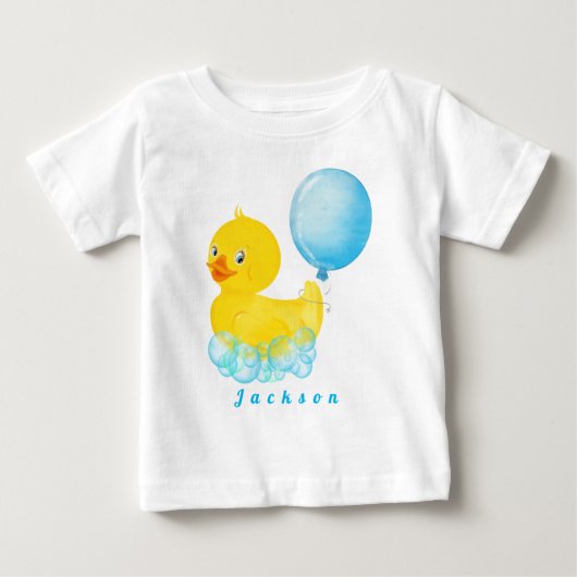 RUBBER DUCK Boy First Birthday T-Shirt Baby Baby (Voorkant)
