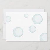 Rubber Duck Bubbles Birth Stats Baby Foto Birth Bi Aankondiging (Achterkant)