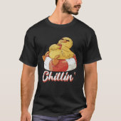 Rubber Duck Chillin In the Summer Vacation Pool Pa T-shirt (Voorkant)