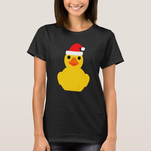 Rubber Duck  Christmas Santa Hat  Rubber Ducky T-shirt (Voorkant)