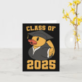 Rubber Duck CL van 2025 Senior 2025 Afstuderen Jaa Kaart (Gele Bloem)
