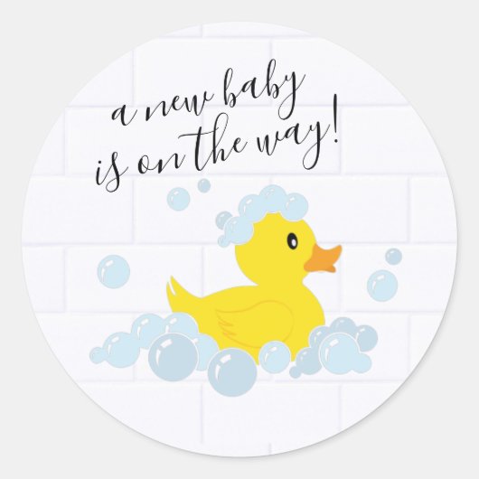 Rubber Duck Classic Ronde Sticker (Voorkant)