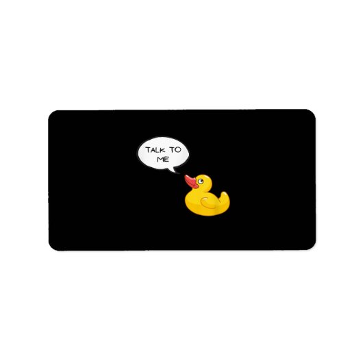 Rubber Duck Debugging Etiket (Voorkant)