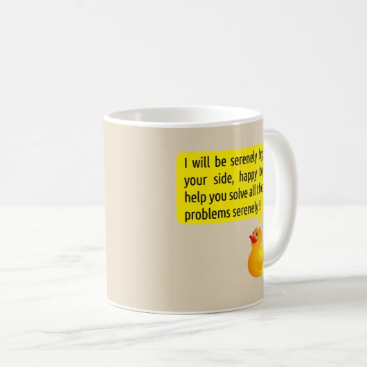 Rubber Duck Debugging Koffiemok (Voorkant rechts)