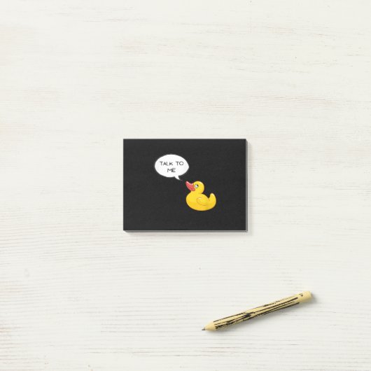 Rubber Duck Debugging Post-it® Notes (Op bureau)
