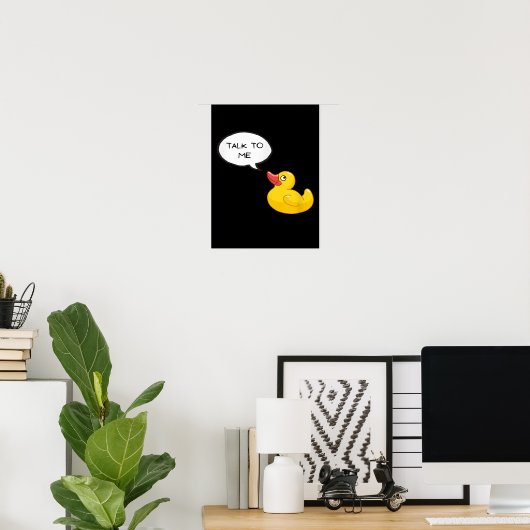 Rubber Duck Debugging Poster (Thuiskantoor)