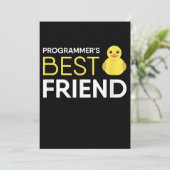 Rubber Duck Debugging Programmers Beste Vriend Feestdagenkaart (Staand voorkant)
