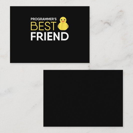 Rubber Duck Debugging Programmers Beste Vriend Informatiekaartje (Voorkant / Achterkant)