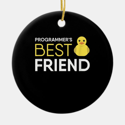 Rubber Duck Debugging Programmers Beste Vriend Keramisch Ornament (Voorkant)