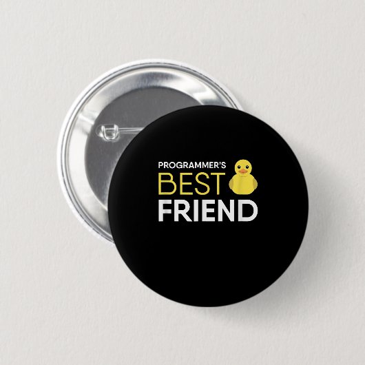 Rubber Duck Debugging Programmers Beste Vriend Ronde Button 5,7 Cm (Voorkant /achterkant)