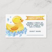 Rubber Duck Diaper Raffle Informatiekaartje (Voorkant)
