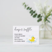 Rubber Duck Diaper Raffle Informatiekaartje (Staand voorkant)