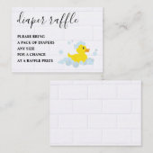 Rubber Duck Diaper Raffle Informatiekaartje (Voorkant / Achterkant)