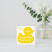 Rubber Duck Diaper Raffle Informatiekaartje (Staand voorkant)