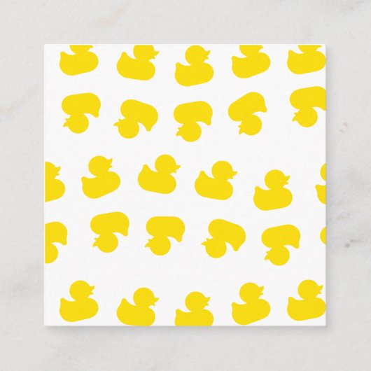 Rubber Duck Diaper Raffle Informatiekaartje (Achterkant)
